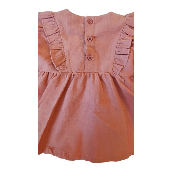 Miniclasix Smocked Top & Leggings Set in Mauve| Size 3M - Picture 7 of 9